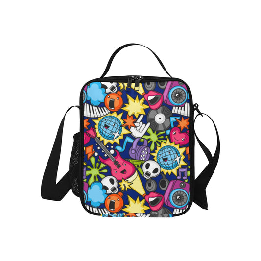 Sticker Music - Crossbody Lunch Bag for Kids Kids Crossbody Lunch Bag