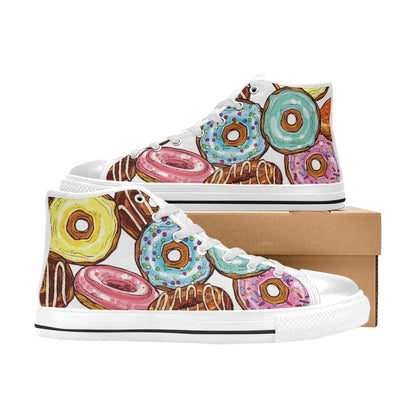 Doughnuts - Men's High Top Canvas Shoes