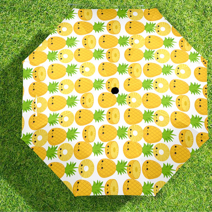 Happy Pineapples - Semi-Automatic Foldable Umbrella Semi-Automatic Foldable Umbrella