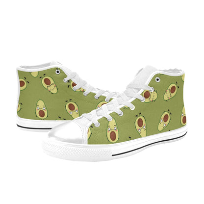 Avocado Characters - Men's High Top Canvas Shoes