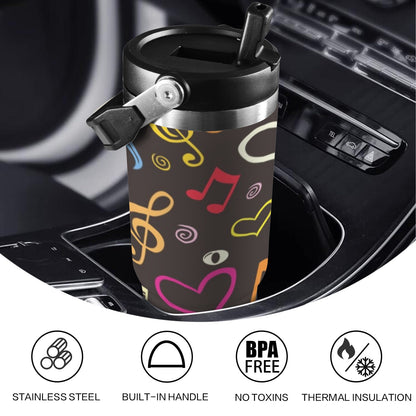 Music Notes - 30oz Tumbler with Top Handle