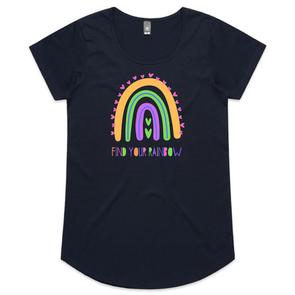 Find Your Rainbow - Womens Scoop Neck T-Shirt