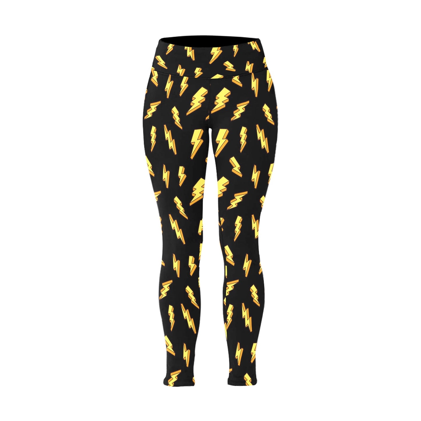 Lightning Bolts - Womens High Waist Leggings (Sizes 16-22)