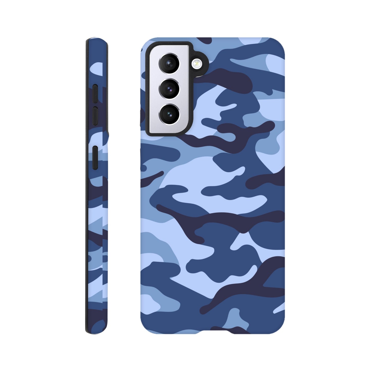 Blue Camouflage - Phone Tough Case Galaxy S21 Phone Case Globally Fulfilled