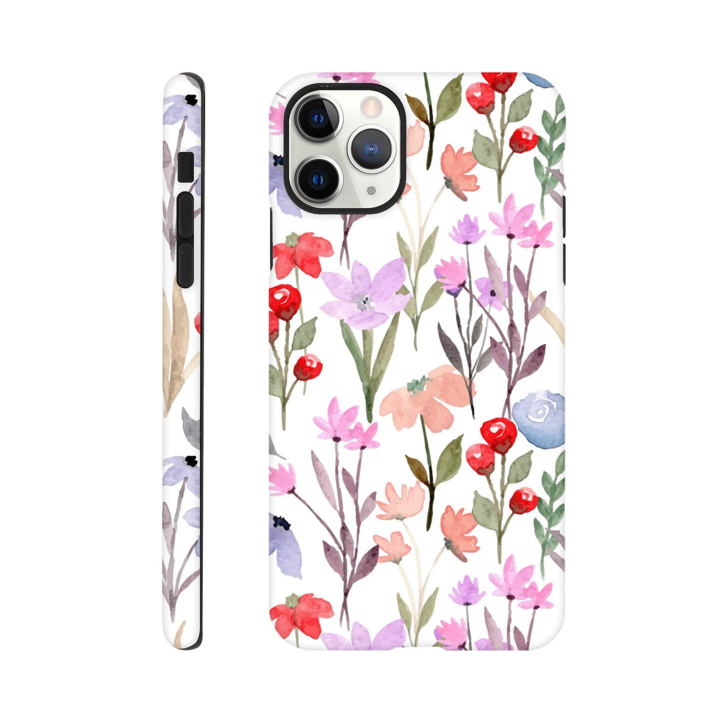 Watercolour Flowers - Phone Tough Case iPhone 11 Pro Max Phone Case Globally Fulfilled Plants