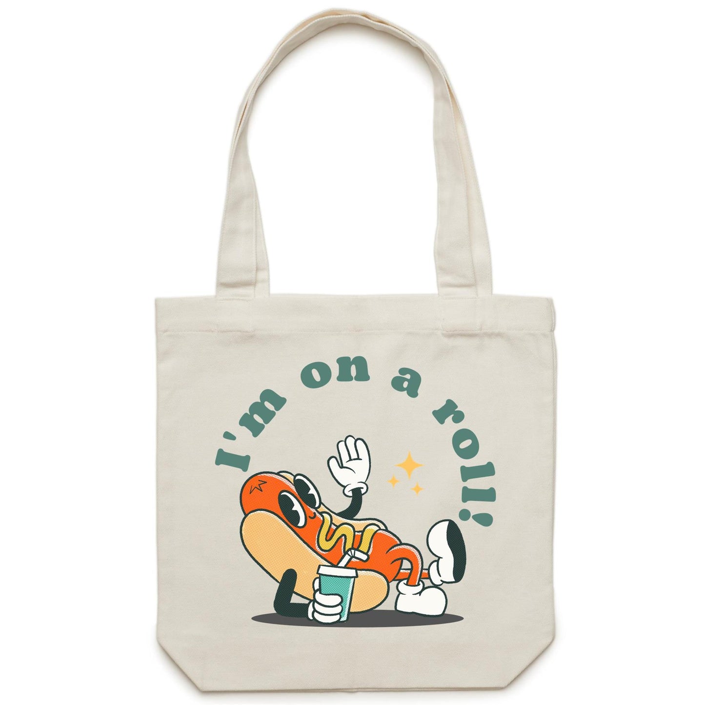 Hotdog, I'm On A Roll - Canvas Tote Bag