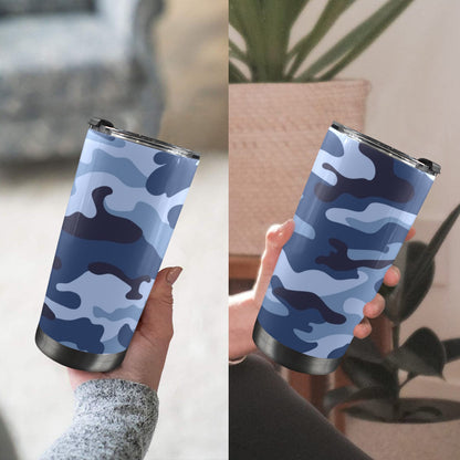 Blue Camouflage - 20oz Travel Mug / Tumbler