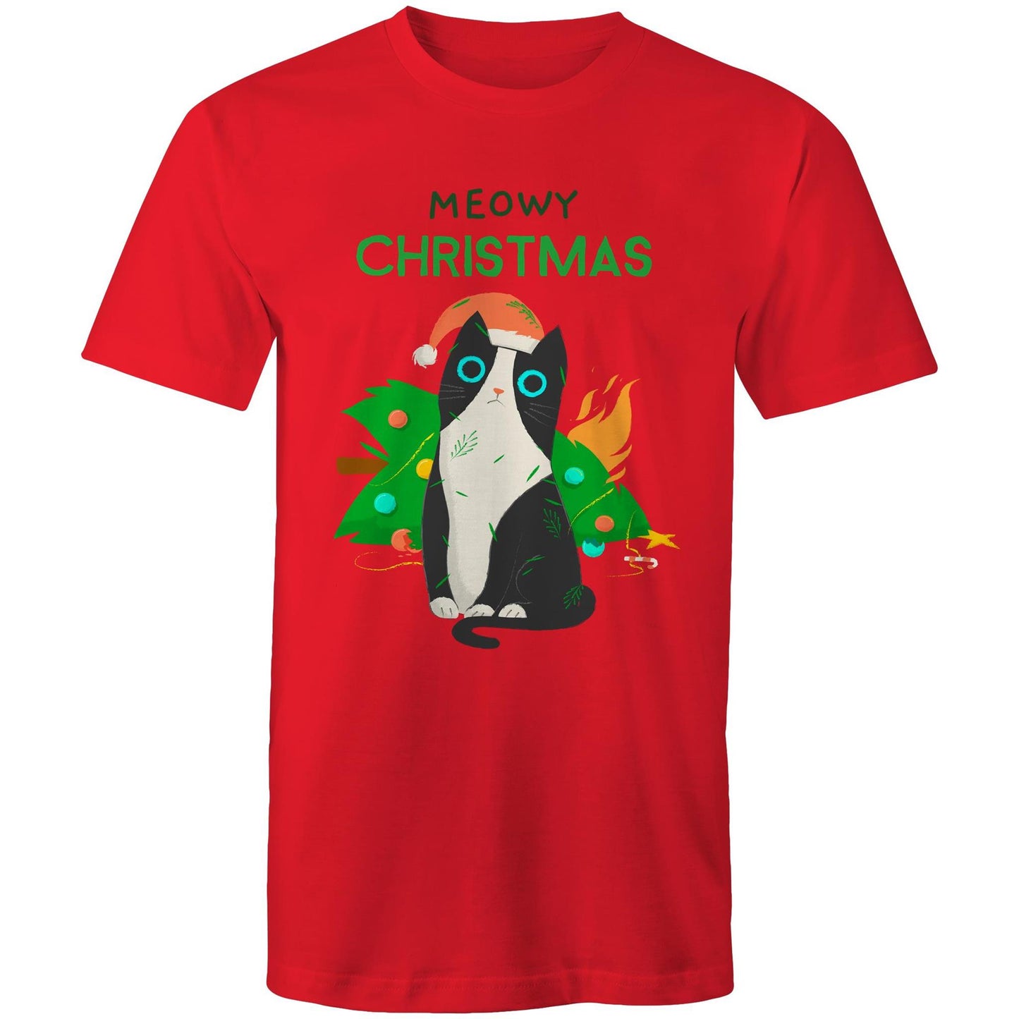 Meowy Christmas - Mens T-Shirt