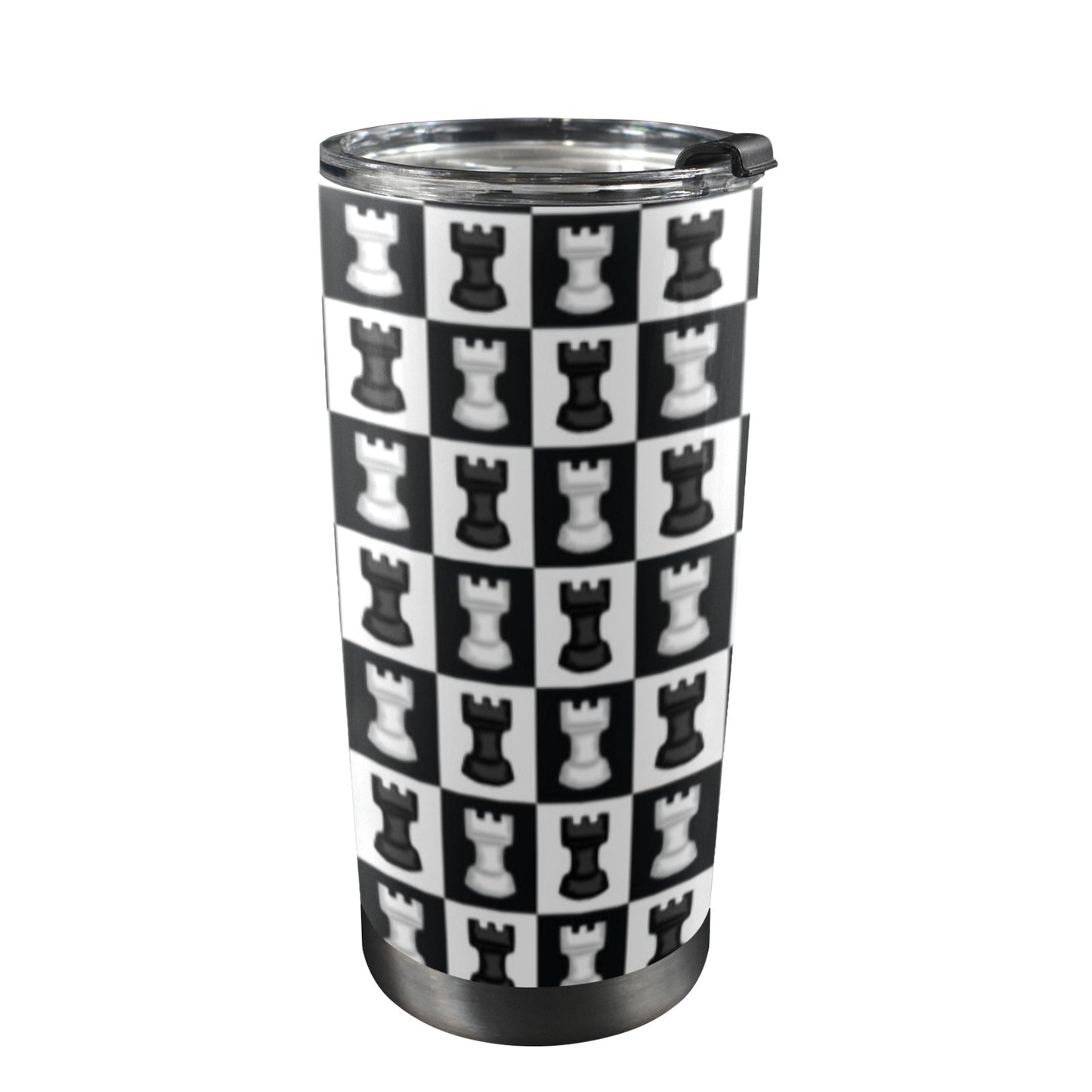 Chess Black And White - 20oz Travel Mug / Tumbler