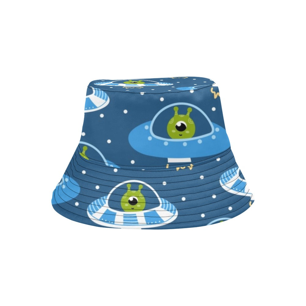 Cute Aliens in UFOs - Womens Bucket Hat