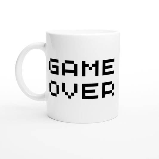 Game Over - White 11oz Ceramic Mug Default Title White 11oz Mug Games