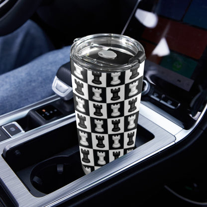 Chess Black And White - 20oz Travel Mug / Tumbler