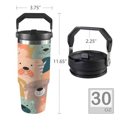 Lots Of Dogs - 30oz Tumbler with Top Handle