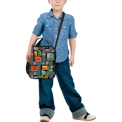 Road Map - Crossbody Lunch Bag for Kids