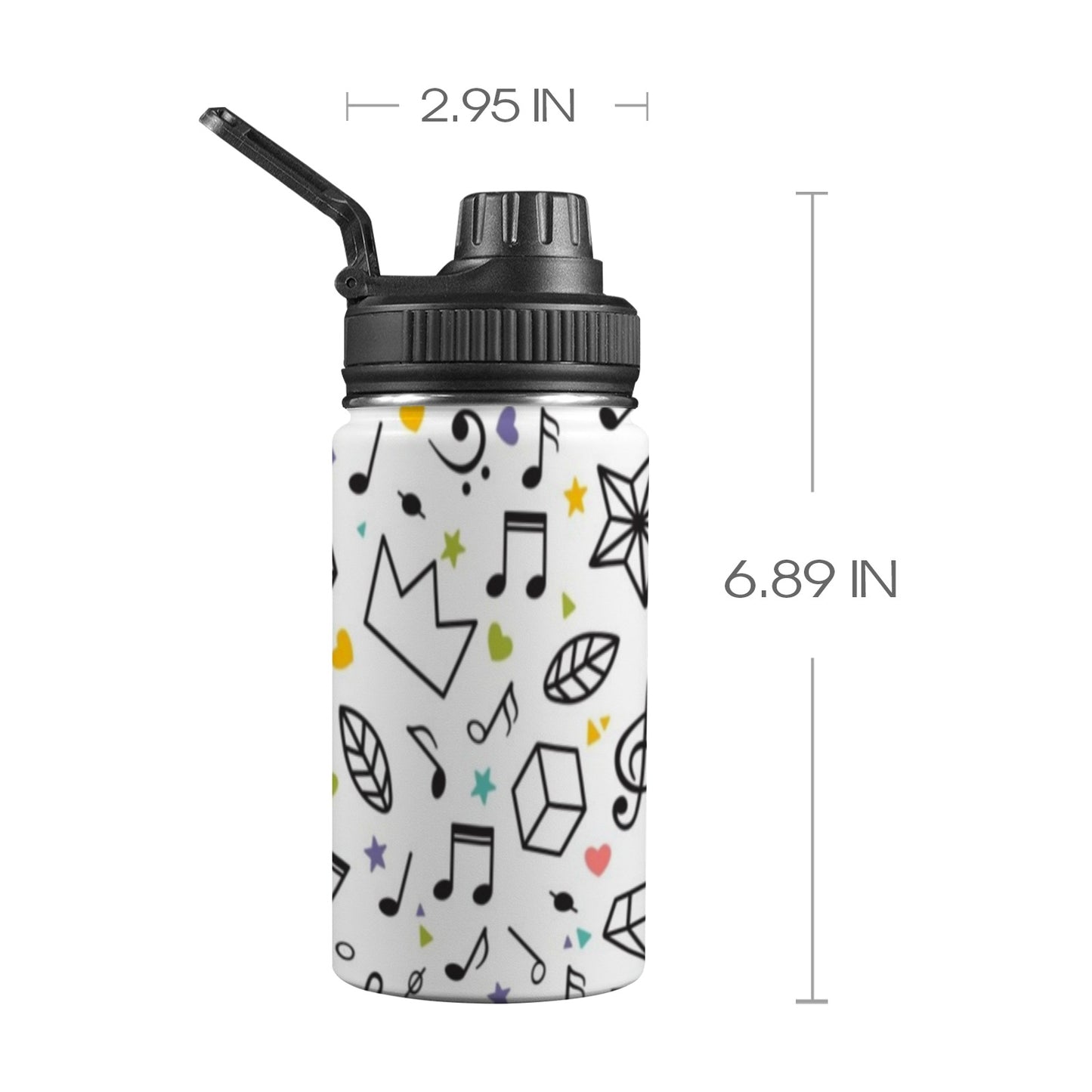 Music Time - Kids Water Bottle with Chug Lid (12 oz)