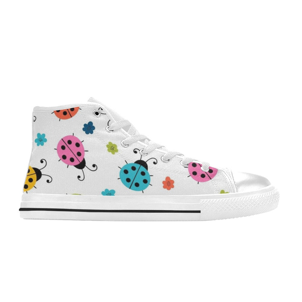 Ladybugs - Kids' High Top Canvas Shoes