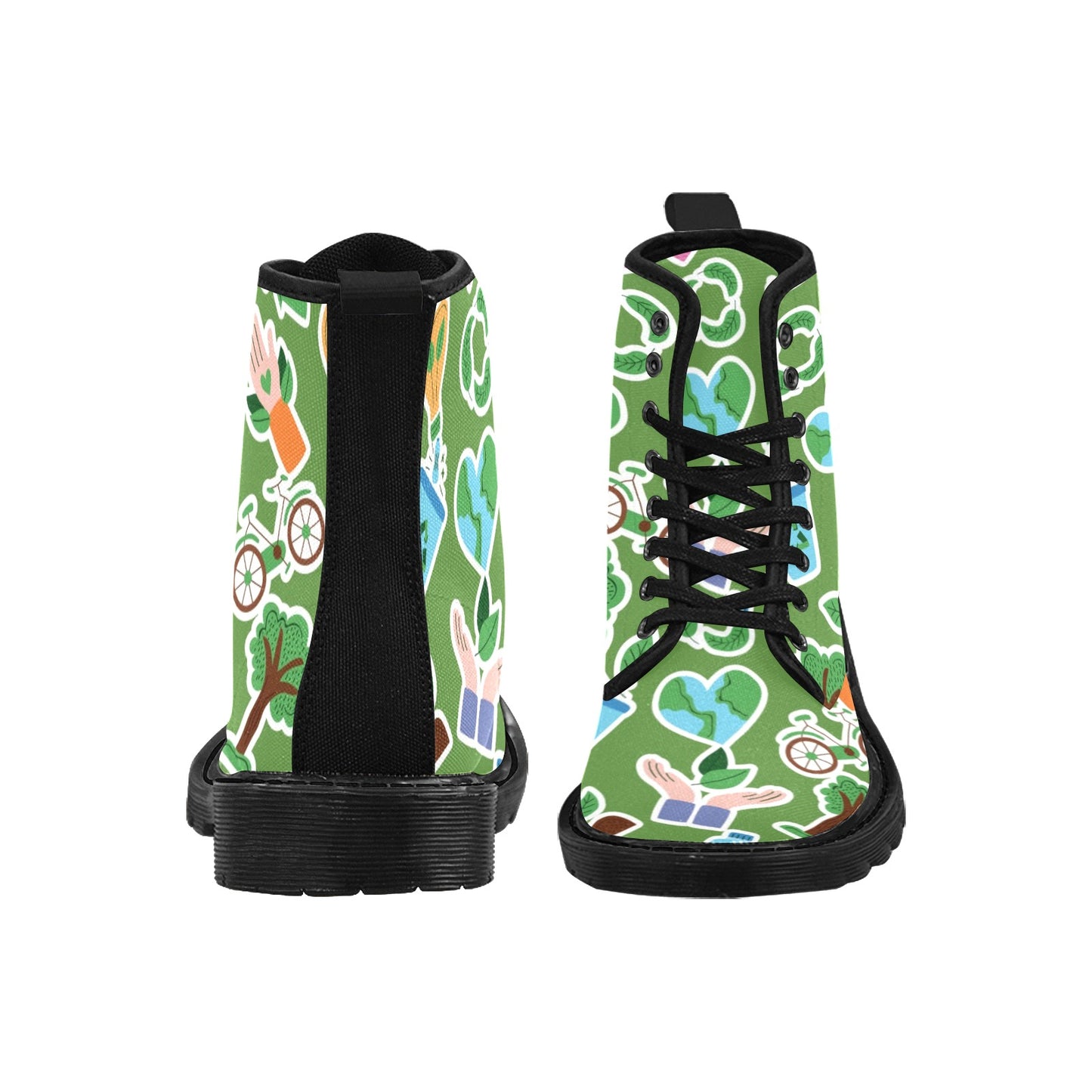 Earth Stickers - Martin Boots for Women (Black)