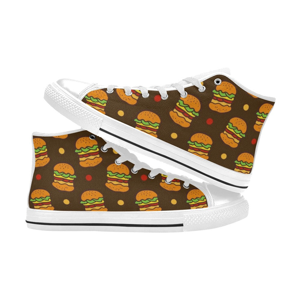 Burgers - Men's High Top Canvas Shoes