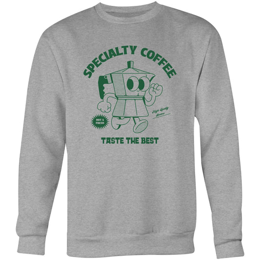 Specialty Coffee - Crew Sweatshirt Grey Marle Sweatshirt Coffee Retro