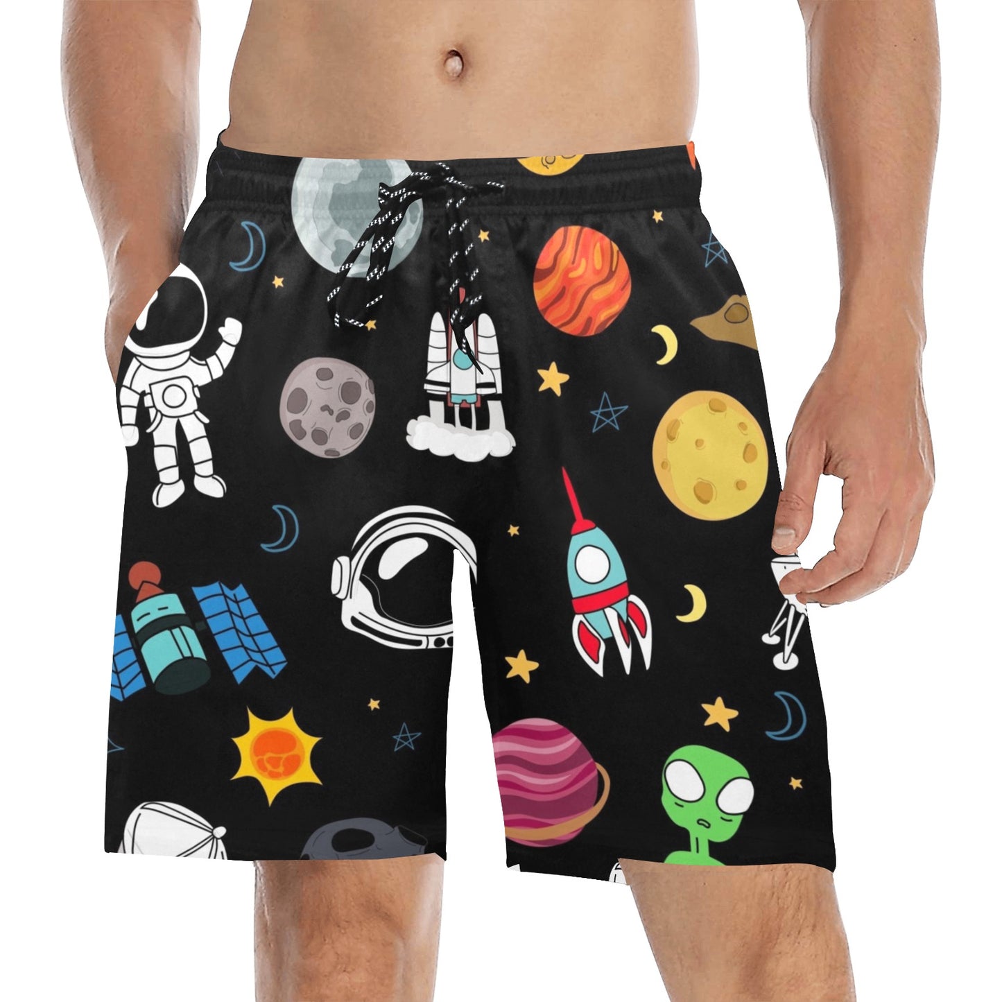 Kids Space - Men's Mid-Length Beach Shorts