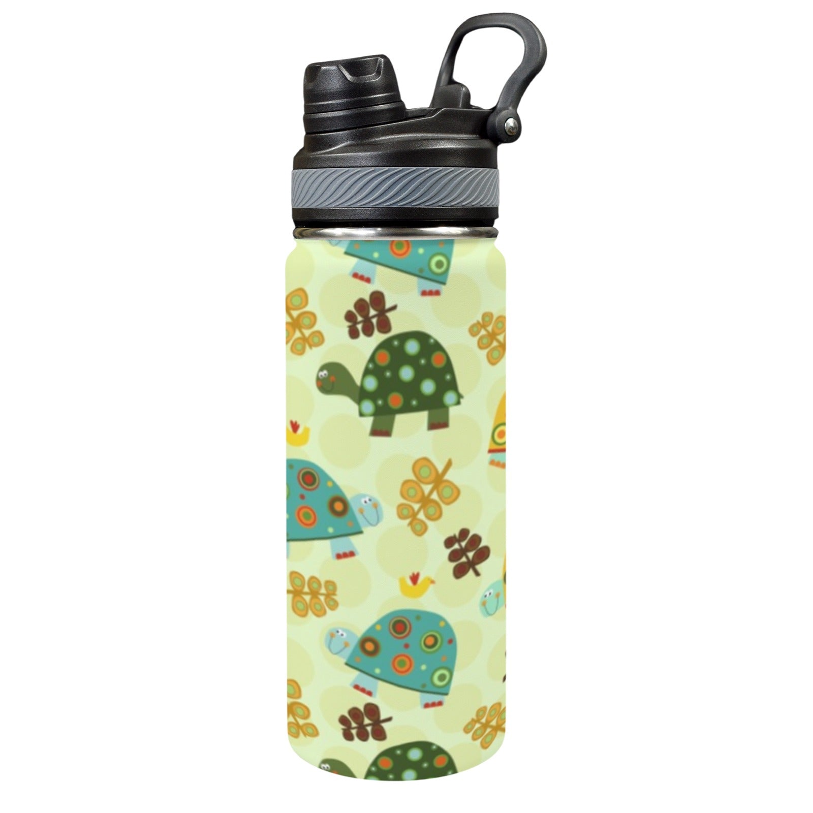 Retro Turtles - Insulated Water Bottle with Dual-Use Lid (18oz) Insulated Water Bottle with Dual-Use Lid (18oz) Printed Offshore