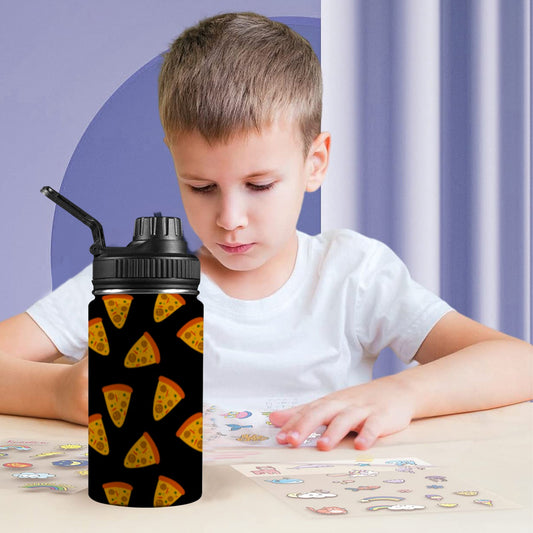 Pizzas - Kids Water Bottle with Chug Lid (12 oz)