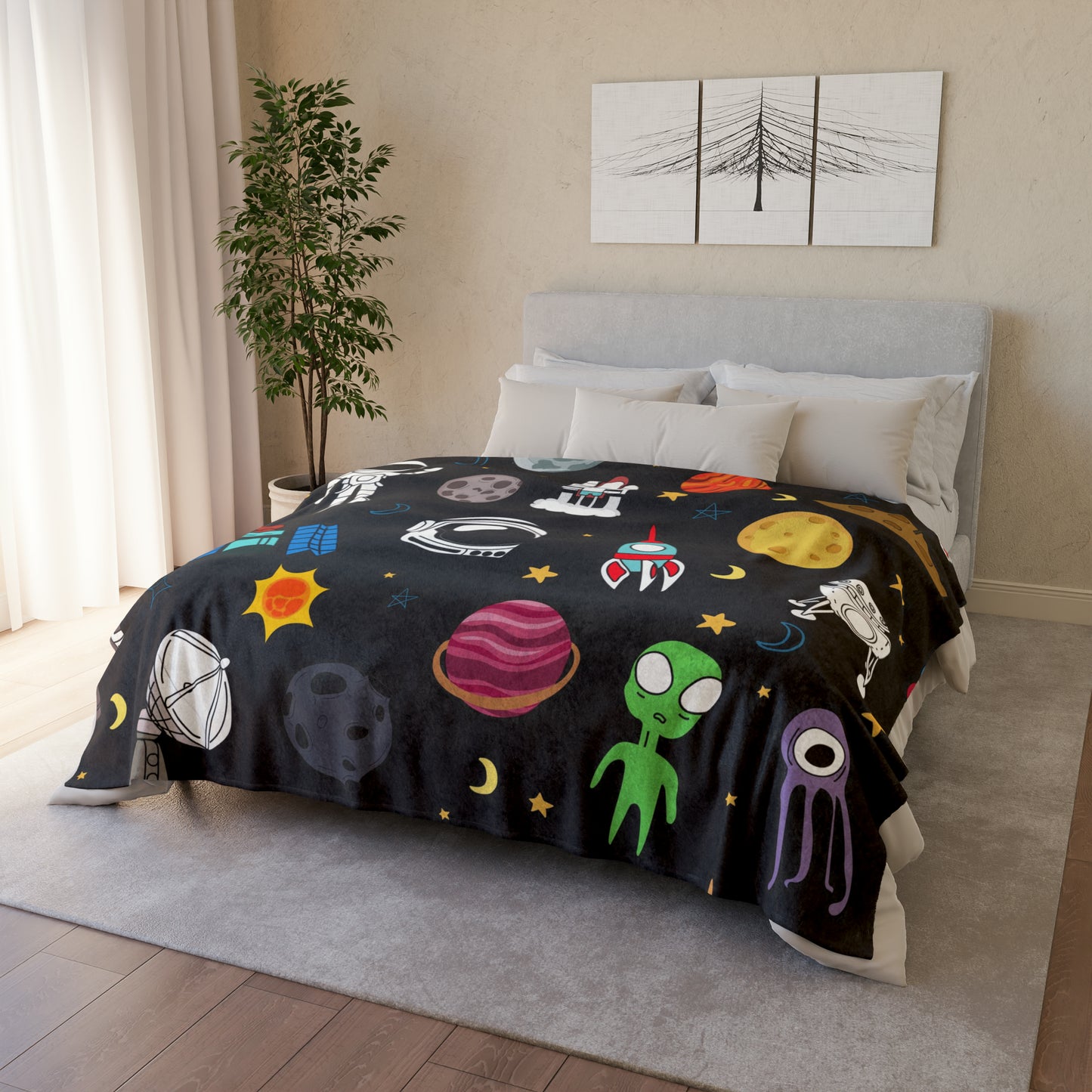 Give Me Some Space - Soft Polyester Blanket 60" × 80" Blanket