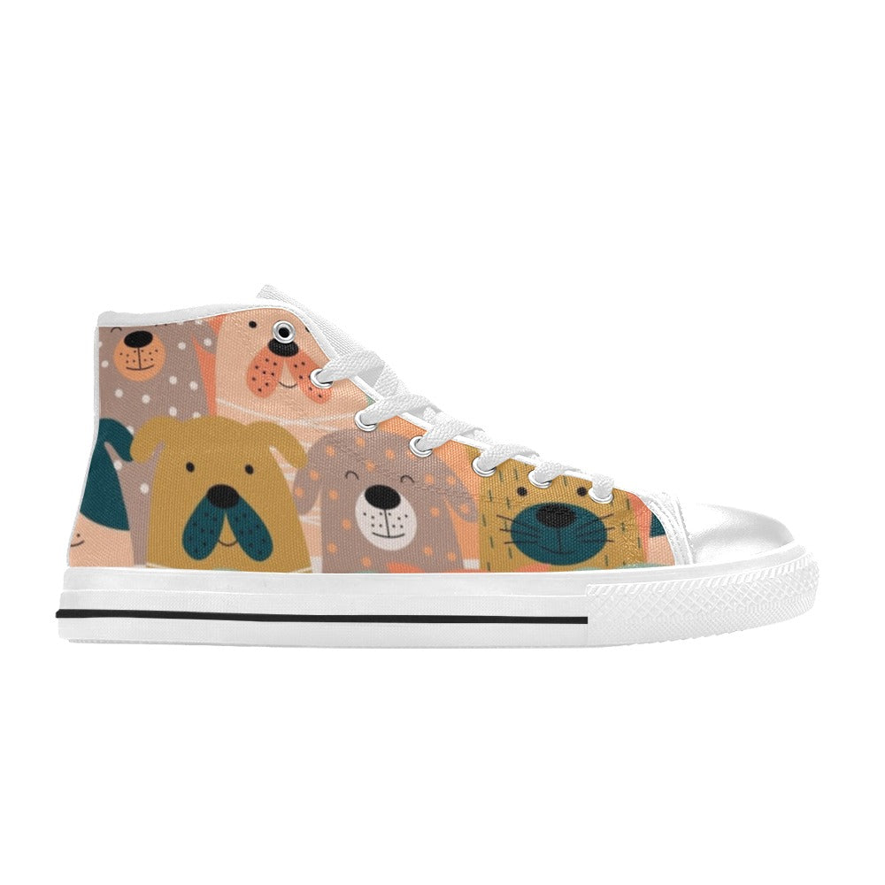 Lots Of Dogs - Women's High Top Canvas Shoes