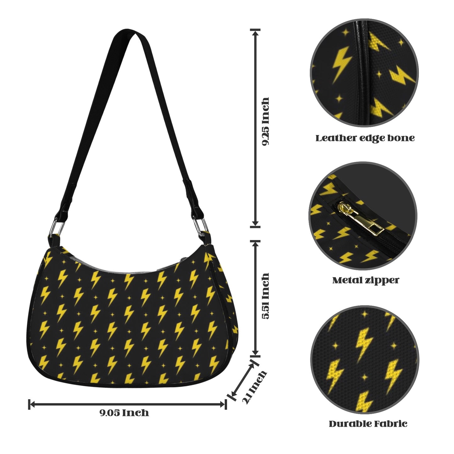 Yellow Lightning - Small Shoulder Bag