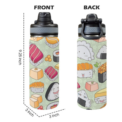 Sushi - Insulated Water Bottle with Dual-Use Lid (18oz) Insulated Water Bottle with Dual-Use Lid (18oz) Printed Offshore