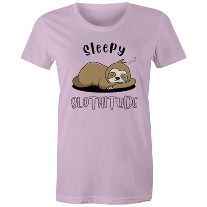 Sleepy Slothitude, Sloth - Womens T-shirt