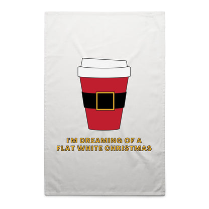 I'm Dreaming Of A Flat White Christmas, Coffee - AS Colour Tea Towel