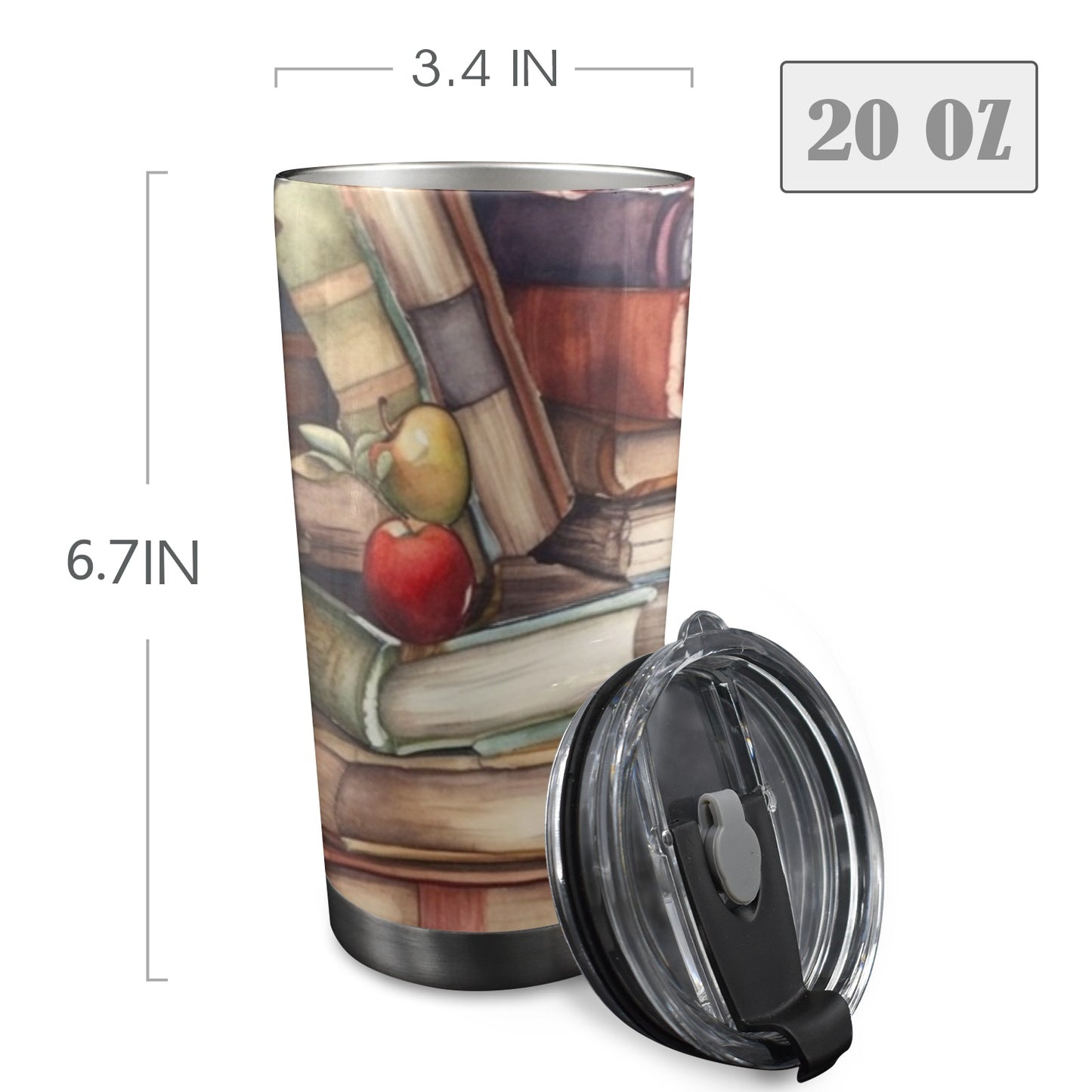 Watercolour Books - 20oz Travel Mug / Tumbler