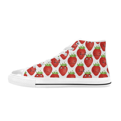 Strawberry Characters - Women's High Top Canvas Shoes