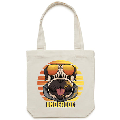 Underdog - Canvas Tote Bag Cream One Size Tote Bag animal