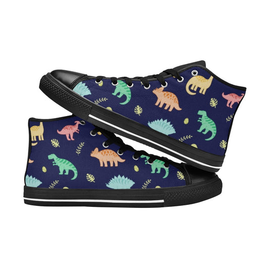 Dinosaurs - Kids High Top Canvas Shoes Kids High Top Canvas Shoes animal Printed Offshore