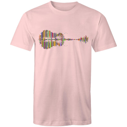 Guitar Reflection In Colour - Mens T-Shirt