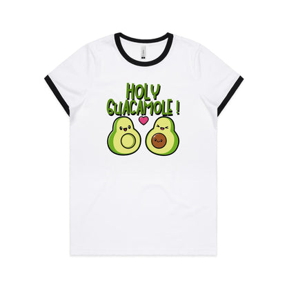 Holy Guacamole, Pregnant Avocado - Women's Ringer Tee