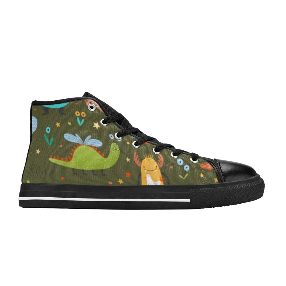 Monsters - Women's High Top Canvas Shoes