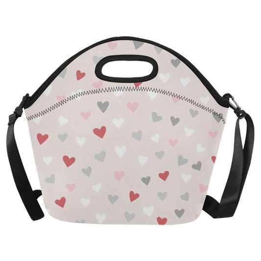 Pretty Hearts - Neoprene Lunch Bag/Large