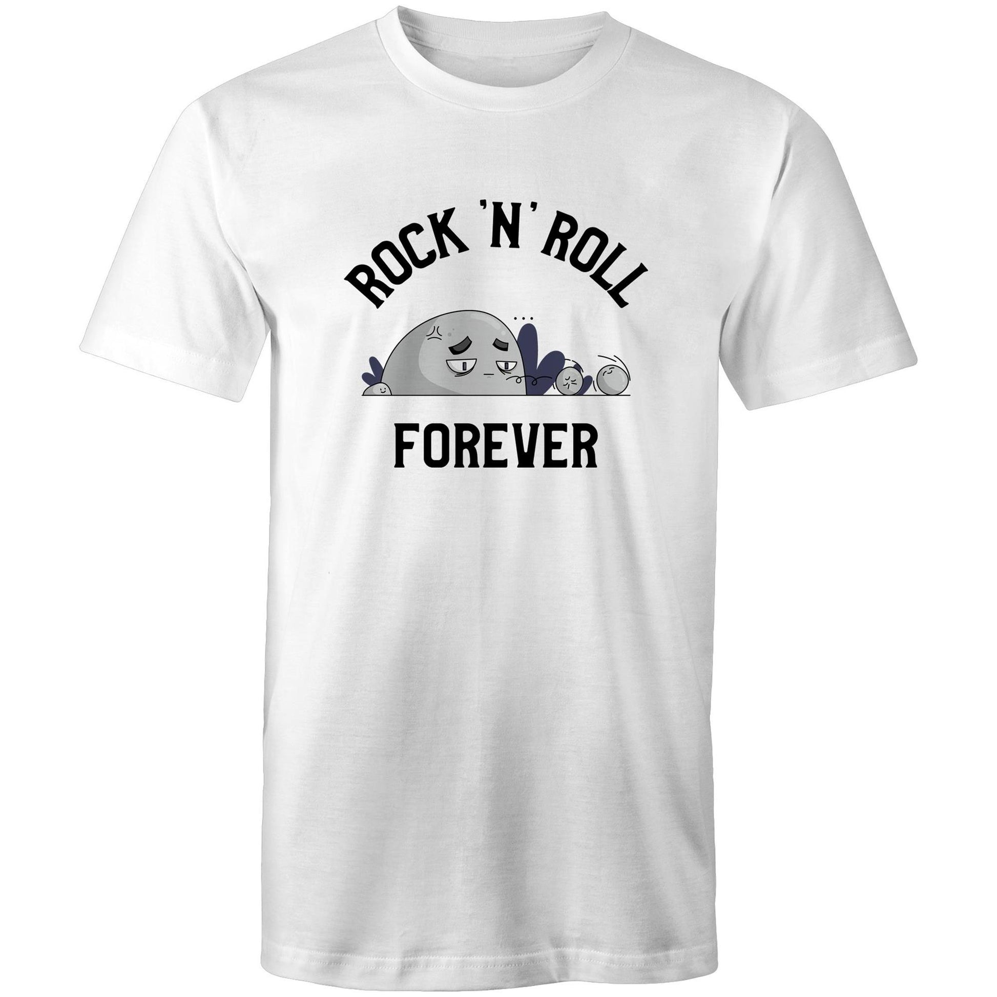 Rock 'N' Roll Forever - Mens T-Shirt White Mens T-shirt Music