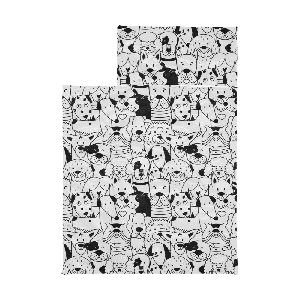 Black And White Dogs - Kids Sleeping Bag