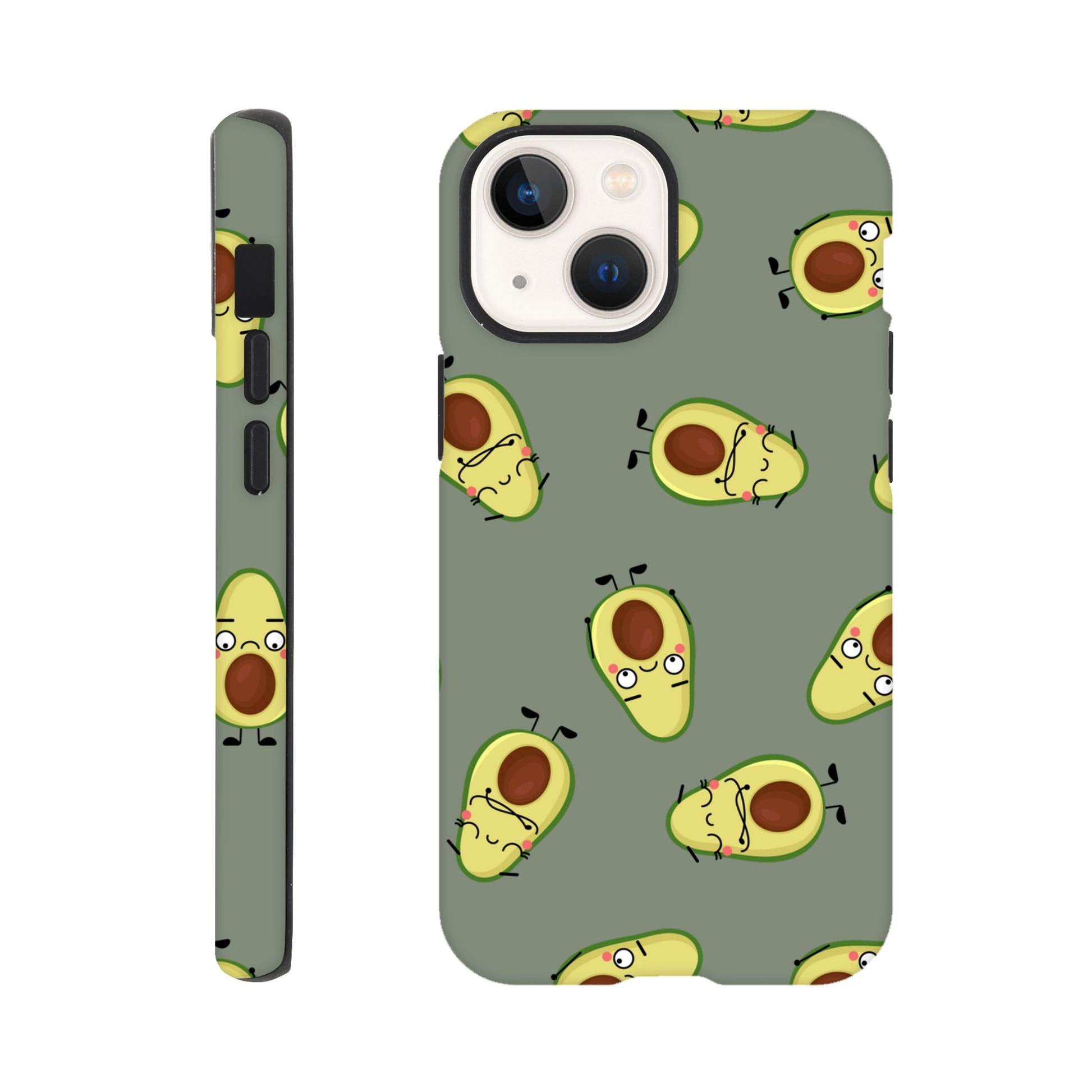 Avocado Characters - Phone Tough Case iPhone 13 Mini Phone Case food Globally Fulfilled