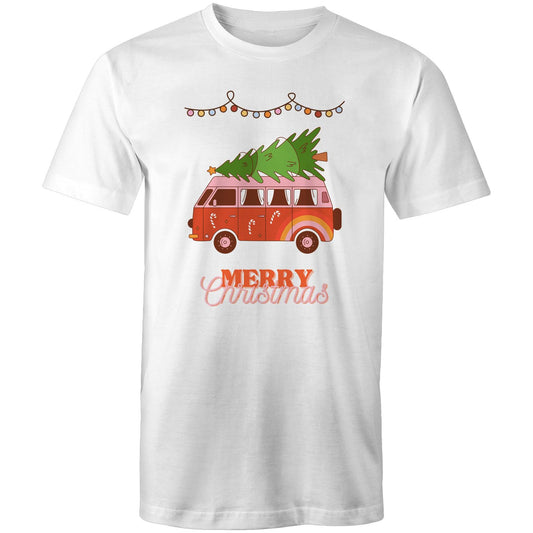 Christmas Tree On Hippy Van - Mens T-Shirt