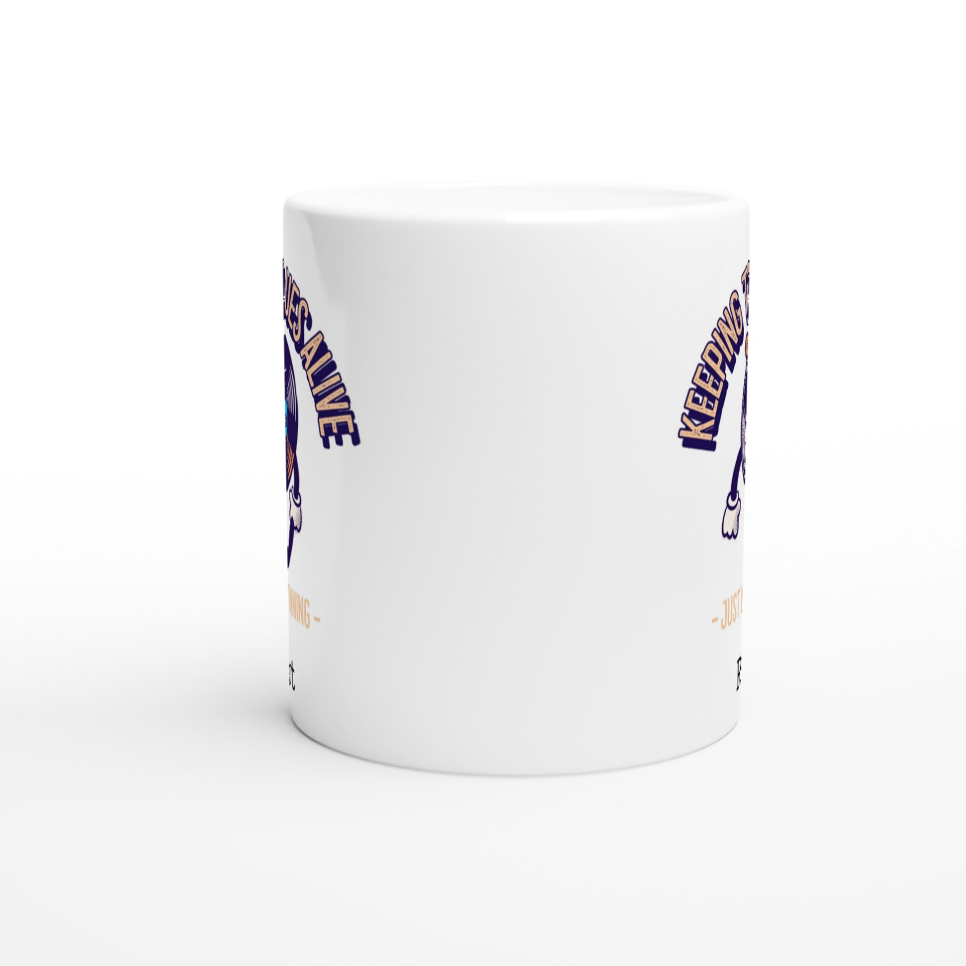 Personalise - Keeping The Blues Alive - White 11oz Ceramic Mug Personalised Mug customise Globally Fulfilled Music personalise