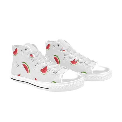 Watermelon - Women's High Top Canvas Shoes