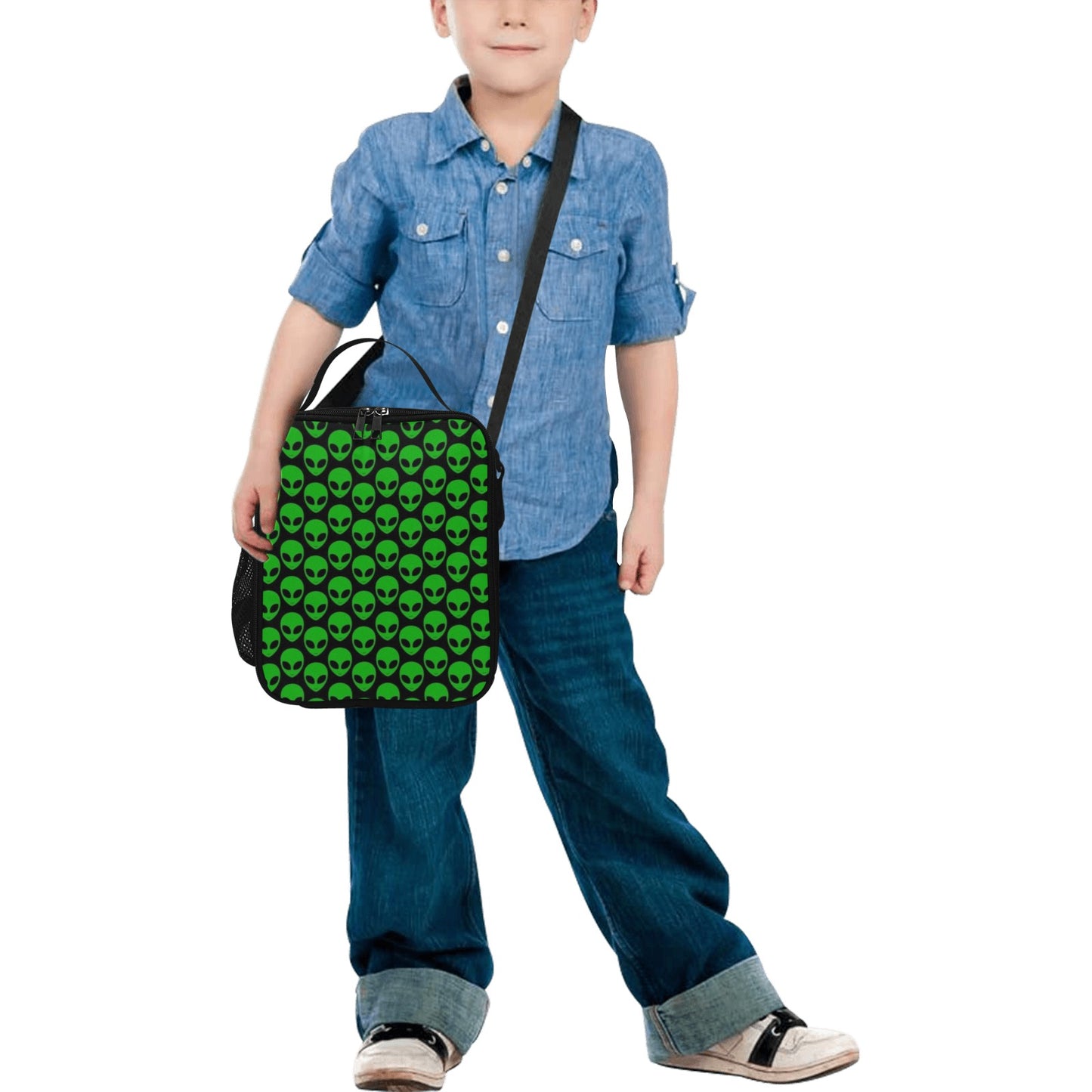 Aliens - Crossbody Lunch Bag for Kids