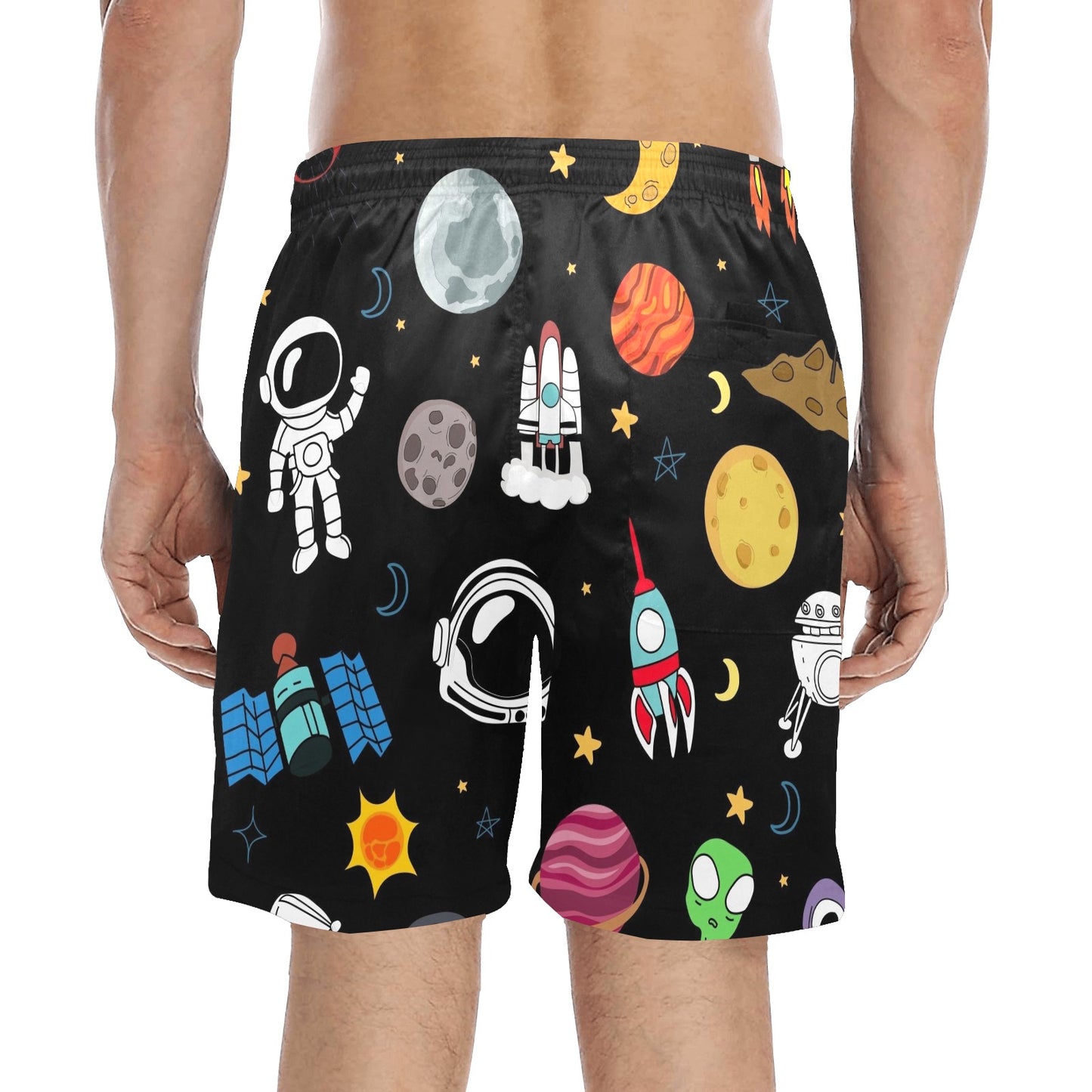 Kids Space - Men's Mid-Length Beach Shorts