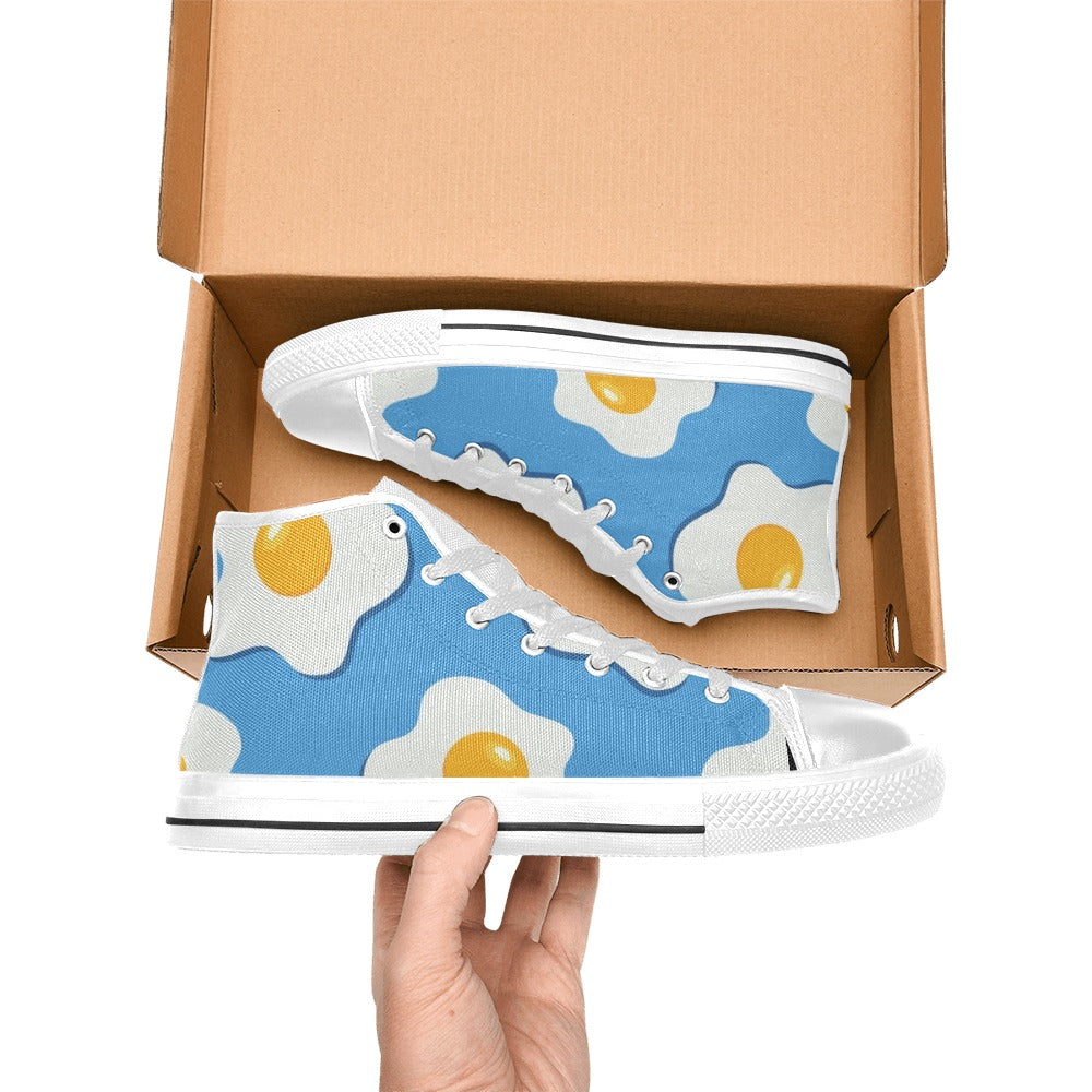 Fried Eggs - Men's High Top Canvas Shoes