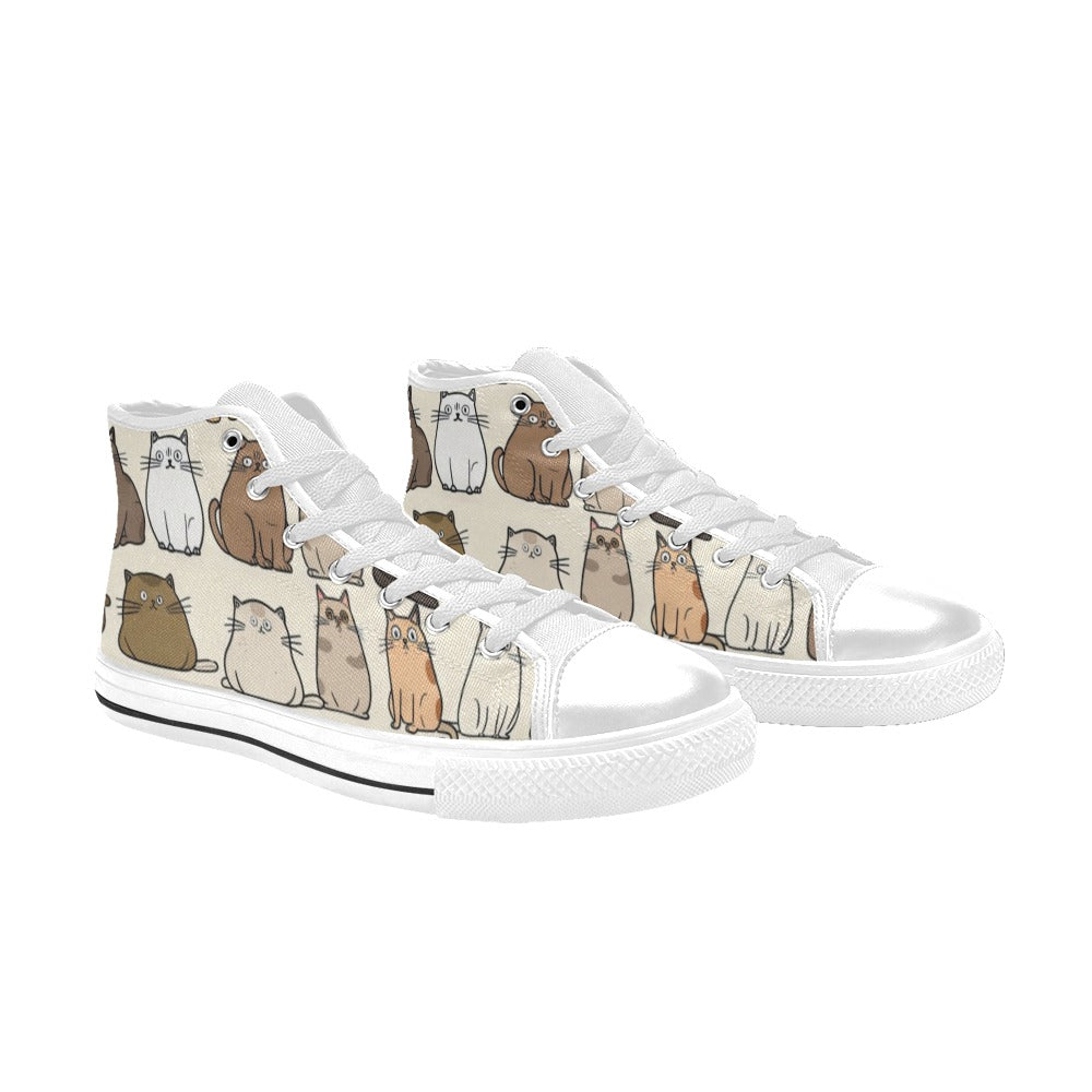 Lots Of Cats - Women's High Top Canvas Shoes